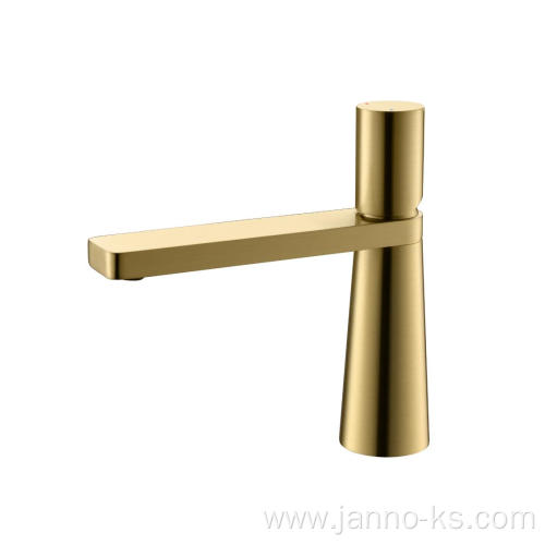 Brushed Gold Single Handle Bathroom Faucet Mixer